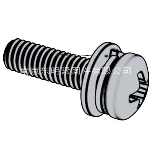 GB/T 9074.4 - 1988 十字槽盘头螺钉、弹簧垫圈和平垫圈组合件